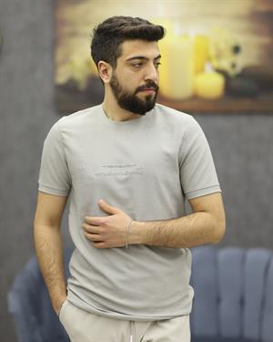 CWL 7017 BİSİKLET YAKA TİŞÖRT(GRİ)