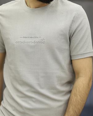 CWL 7017 BİSİKLET YAKA TİŞÖRT(GRİ)