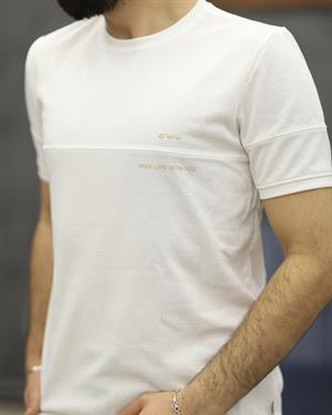 CWL 7029 BİSİKLET YAKA TİŞÖRT(KREM)