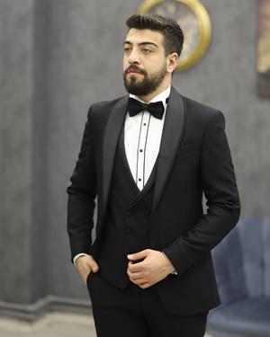 DORMEN 4571 ŞAL YAKA SMOKİN SET(SİYAH)