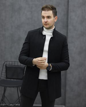 EXCELENTE 3031 HAKİM YAKA KAŞE KABAN(K.GRİ-SİYAH)