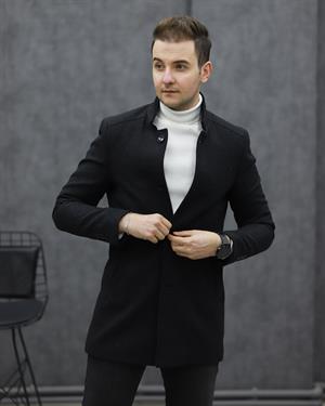 EXCELENTE 3031 HAKİM YAKA KAŞE KABAN(K.GRİ-SİYAH)