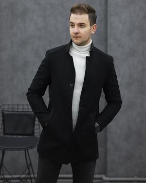 EXCELENTE 3031 HAKİM YAKA KAŞE KABAN(SİYAH)