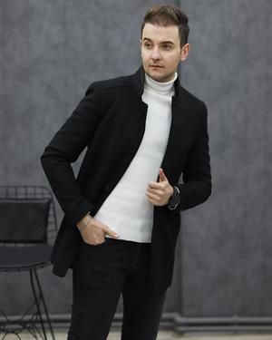 EXCELENTE 3031 HAKİM YAKA KAŞE KABAN(SİYAH)