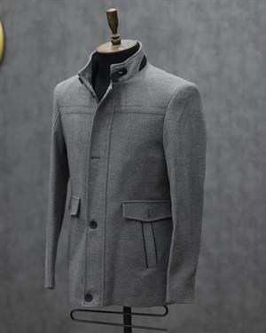 EXCELENTE 3076 HAKİM YAKA KAŞE KABAN(GRİ)