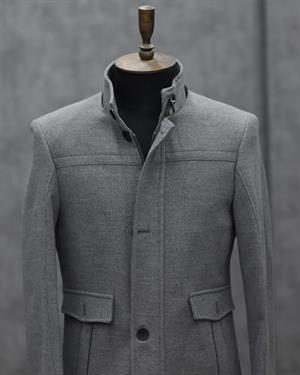 EXCELENTE 3076 HAKİM YAKA KAŞE KABAN(GRİ)