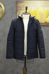 EXCELENTE 5001 KÜRKLÜ DİK YAKA ŞİŞME KABAN(LACİVERT)