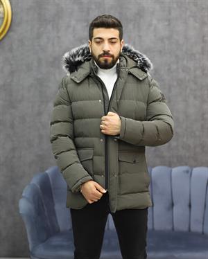 EXCELENTE 5111 KAPŞONLU KÜRKLÜ ŞİŞME KABAN(HAKİ)