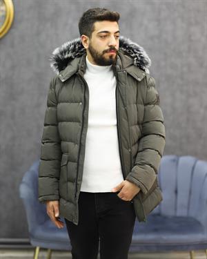 EXCELENTE 5111 KAPŞONLU KÜRKLÜ ŞİŞME KABAN(HAKİ)