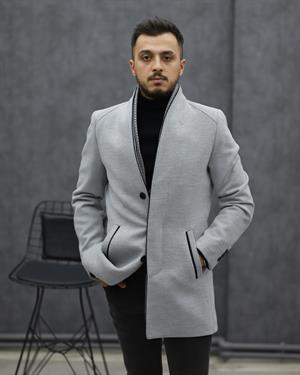 EXCELENTE 9087 ATKILI DİK YAKA KAŞE KABAN(A.GRİ)