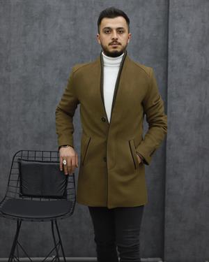 EXCELENTE 9087 ATKILI DİK YAKA KAŞE KABAN(TABA)