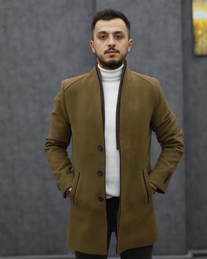 EXCELENTE 9087 ATKILI DİK YAKA KAŞE KABAN(TABA)