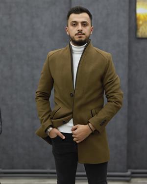 EXCELENTE 9087 ATKILI DİK YAKA KAŞE KABAN(TABA)