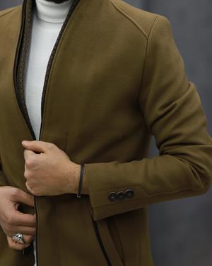 EXCELENTE 9087 ATKILI DİK YAKA KAŞE KABAN(TABA)