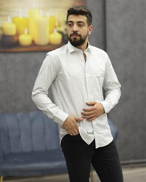 GUARES 111-17 SLİMFİT DİJİTAL U.KOL GÖMLEK(A.GRİ)