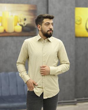 GUARES 727 SLİMFİT EMPİRME U.KOL GÖMLEK(BEJ)