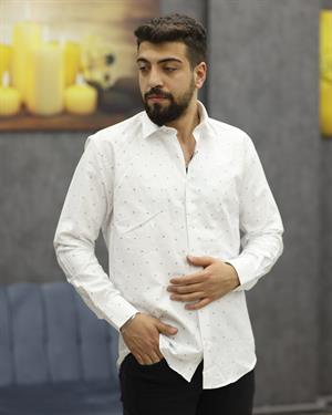 GUARES 843-13 SLİMFİT EMPİRME U.KOL GÖMLEK(BEYAZ)