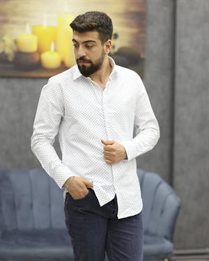 GUARES 843-3 SLİMFİT EMPİRME U.KOL GÖMLEK(BEYAZ)