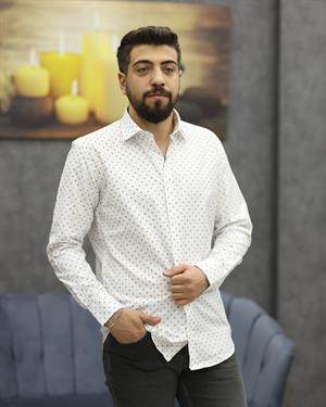 GUARES 843-4 SLİMFİT EMPİRME U.KOL GÖMLEK(BEYAZ)