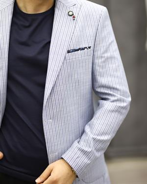 GUERRO 3262 SLİMFİT TORBA CEP TEK CEKET(A.MAVİ)