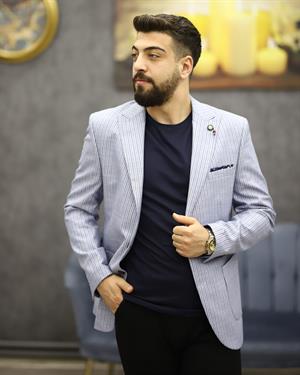 GUERRO 3262 SLİMFİT TORBA CEP TEK CEKET(A.MAVİ)