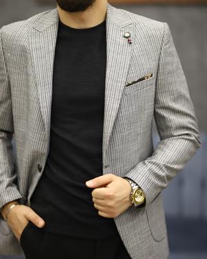 GUERRO 3262 SLİMFİT TORBA CEP TEK CEKET(GRİ)