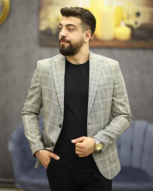 GUERRO 3267 SLİMFİT TORBA CEP TEK CEKET(GRİ)