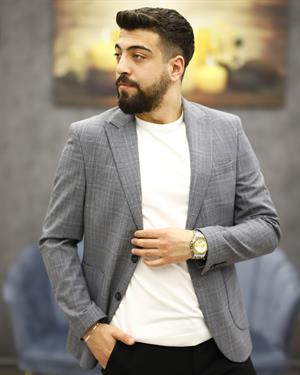 GUERRO 3268 SLİMFİT TORBA CEP TEK CEKET(GRİ)