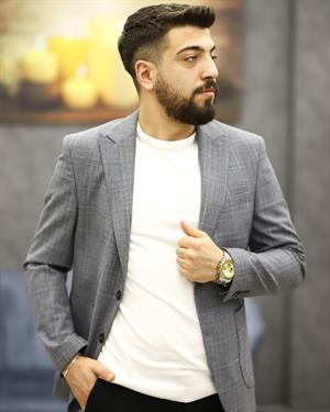 GUERRO 3268 SLİMFİT TORBA CEP TEK CEKET(GRİ)