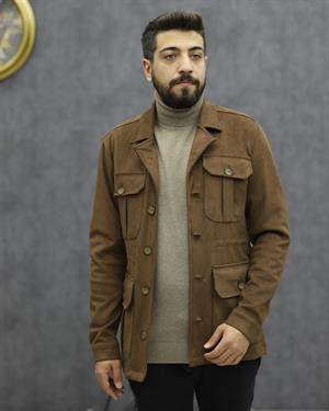 LOOK MAN 8198 SÜET SAFARİ CEKET(KAHVE)
