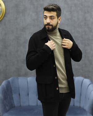 LOOK MAN 8198 SÜET SAFARİ CEKET(SİYAH)