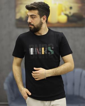 POOLL PARK 243404 BİSİKLET YAKA TİŞÖRT(SİYAH)