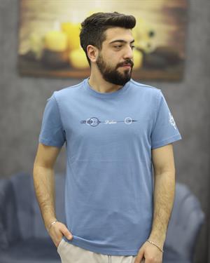 POOLL PARK 243405 BİSİKLET YAKA TİŞÖRT(İNDİGO)