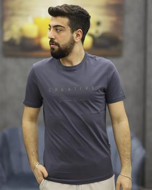 POOLL PARK 243426 BİSİKLET YAKA TİŞÖRT(ANTRASIT)