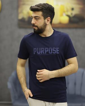 POOLL PARK 243427 BİSİKLET YAKA TİŞÖRT(LACİVERT)