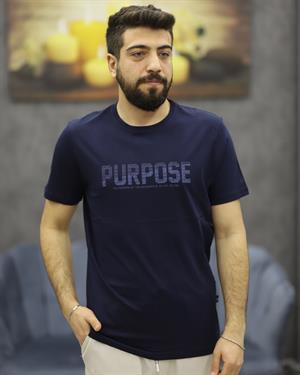 POOLL PARK 243427 BİSİKLET YAKA TİŞÖRT(LACİVERT)