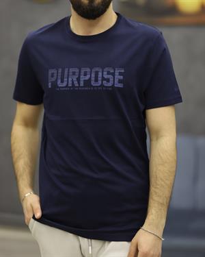 POOLL PARK 243427 BİSİKLET YAKA TİŞÖRT(LACİVERT)