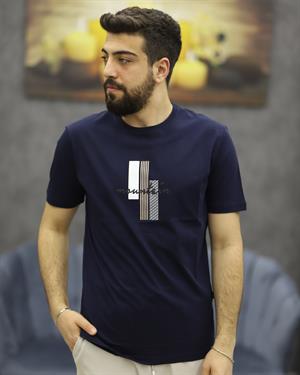 POOLL PARK 243431 BİSİKLET YAKA TİŞÖRT(LACİVERT)