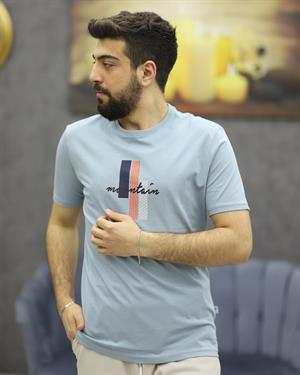 POOLL PARK 243431 BİSİKLET YAKA TİŞÖRT(MAVİ)