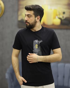 POOLL PARK 243432 BİSİKLET YAKA TİŞÖRT(SİYAH)