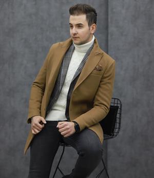 RAVMEN 7198 CEKET YAKA KAŞE KABAN(TABA)