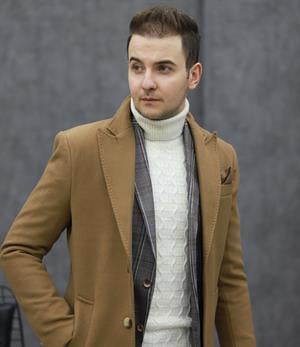 RAVMEN 7198 CEKET YAKA KAŞE KABAN(TABA)