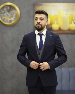 SAVARA 12337 SLİMFİT ARMÜRLÜ TAKIM ELBİSE(LACİVERT)