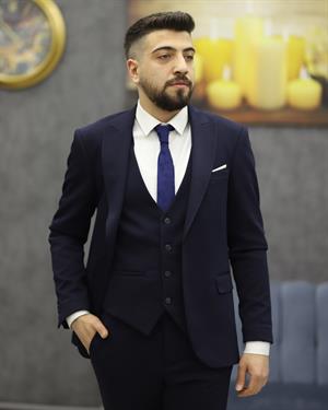 SAVARA 12337 SLİMFİT ARMÜRLÜ TAKIM ELBİSE(LACİVERT)