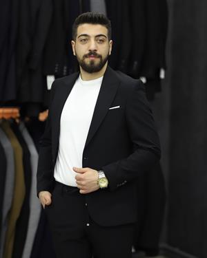 SAVARA 12418 SLİMFİT SPOR TAKIM ELBİSE(SİYAH)