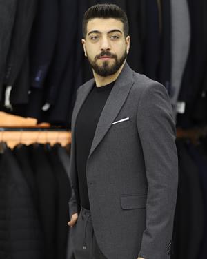 SAVARA 12426 SLİMFİT GOFRELİ TAKIM ELBİSE(K.GRİ)