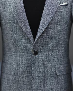 SAVARA 60588 SLİMFİT BASKILI TEK CEKET(A.LACİ)