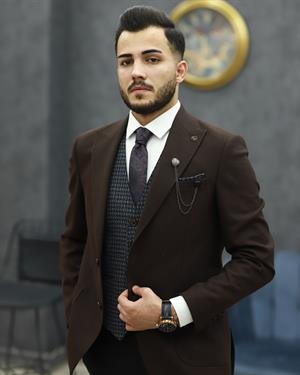 SUIT SARTORIA 2324 SLİMFİT KOMBİNLİ TAKIM ELBİSE(KAHVE)