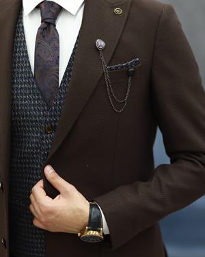 SUIT SARTORIA 2324 SLİMFİT KOMBİNLİ TAKIM ELBİSE(KAHVE)