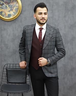 SUIT SARTORIA 2333 SLİMFİT KOMBİNLİ TAKIM ELBİSE(GRİ)